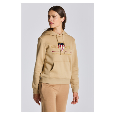 MIKINA GANT ARCHIVE SHIELD SWEAT HOODIE hnědá | Modio.cz