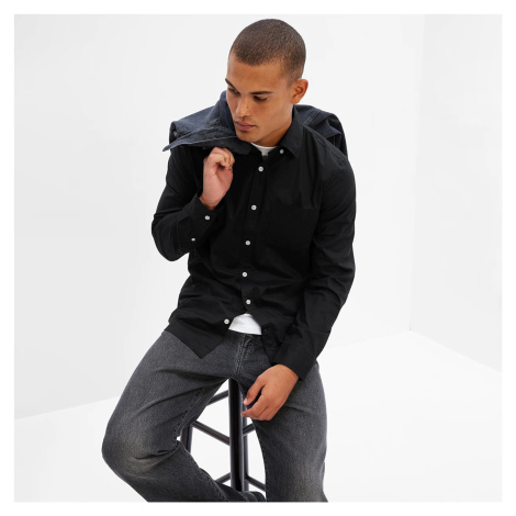 GAP Longsleeve Slim-Fit Stretch Poplin Shirt Black 4