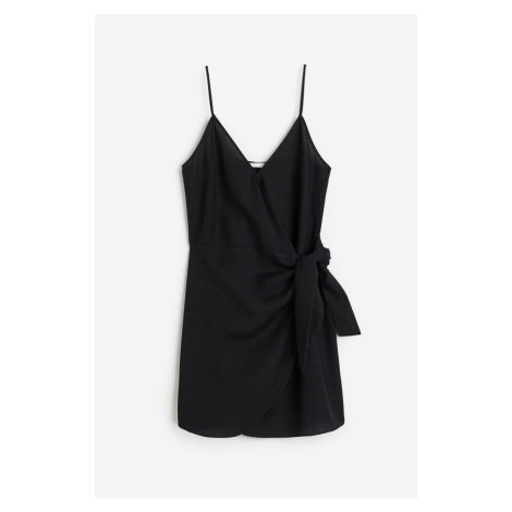 H & M - Zavinovací šaty - černá H&M