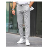 15728 Dewberry Slim Fit Jogger Mens Trousers-GREY