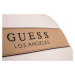 Guess dámská kabelka krémová s logem a řetízkovým popruhem