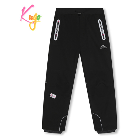 Dívčí softshellové kalhoty, zateplené - KUGO HK2520, černá / růžová aplikace Barva: Černá
