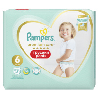 Pampers Premium Care vel. 6 15+ kg plenkové kalhotky 31 ks