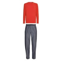 Tommy Hilfiger Pajamas - CN LS PANT WOVEN SET red