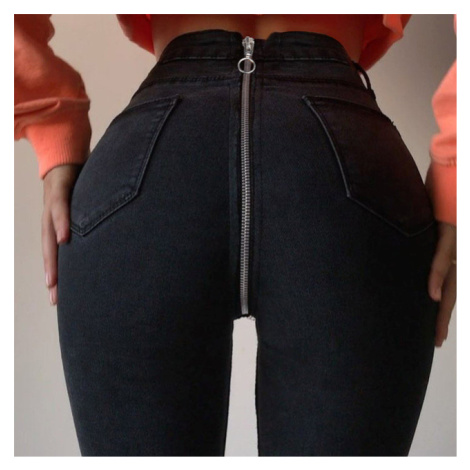 Dámské sexy džíny se zipem vzadu