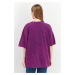 jiná značka DON´T CALL ME JENYFER oversize tričko s potiskem* Barva: Fialová, Mezinárodní
