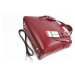 Kožená kufříková kabelka Vera Pelle V884N červený
