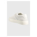 Kožené sneakers boty Calvin Klein LOW TOP LACE UP LTH bílá barva, HM0HM01055