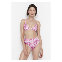 Trendyol Bikini Bottom - Pink - Tie-dye print