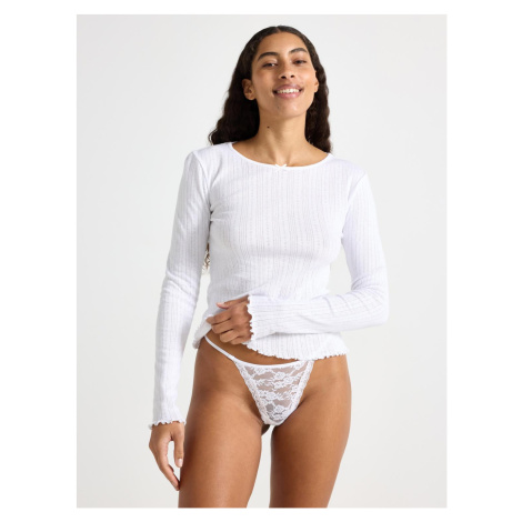 Krajková tanga s nízkým pasem Lindex