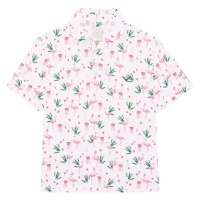 Callaway Boys All Over Flamingo Printed Bright White Polo košile