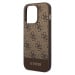 Guess PU 4G Stripe Zadní Kryt pro iPhone 14 Pro Max Brown