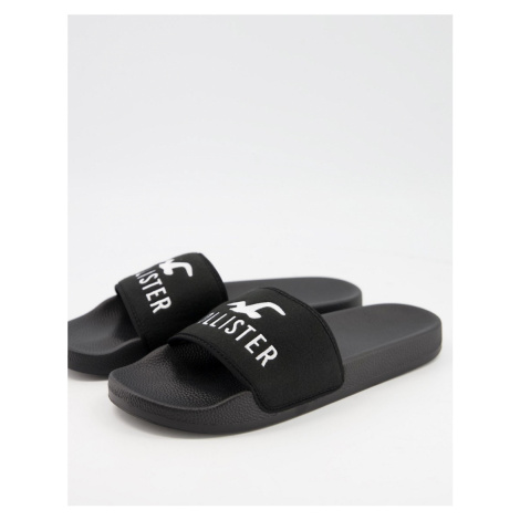 Hollister sliders in black with seagull logo | Modio.cz
