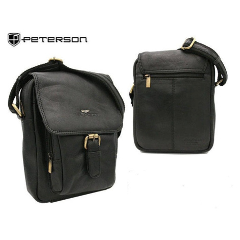 Moderní kožená taška Peterson v černé barvě