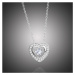 GRACE Silver Jewellery Stříbrný náhrdelník Swarovski Elements Simonita - srdce NH1161-YP1049 Stř