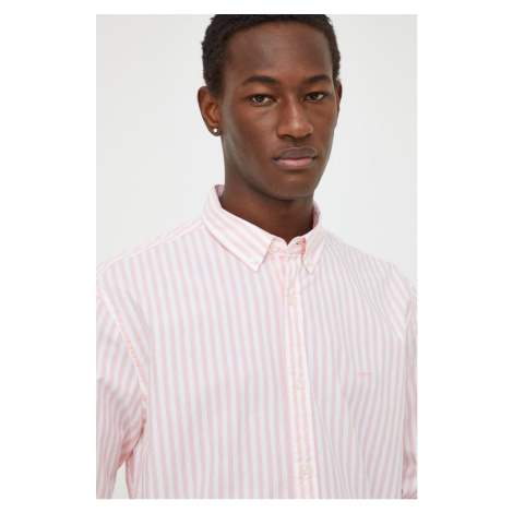 Bavlněná košile Levi's růžová barva, relaxed, s límečkem button-down Levi´s