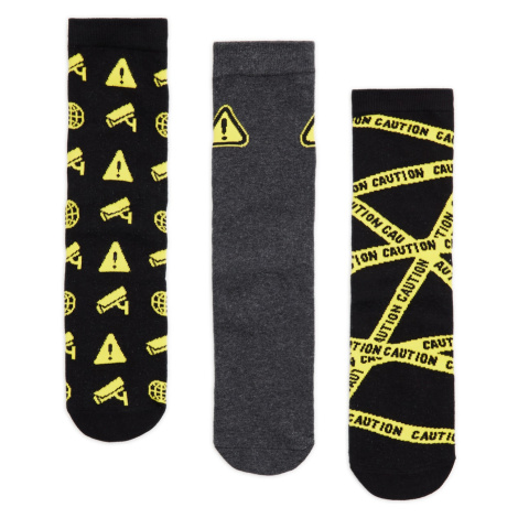 Cropp - Sada 3 párů ponožek - Žlutá