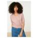 Trendyol Dried Rose Guipure Knitted Blouse