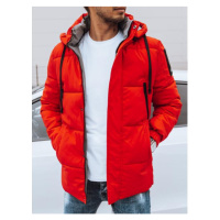 Červená pánská bunda na zimu