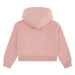 Mikina woolrich cotton fleece logo hoodie růžová