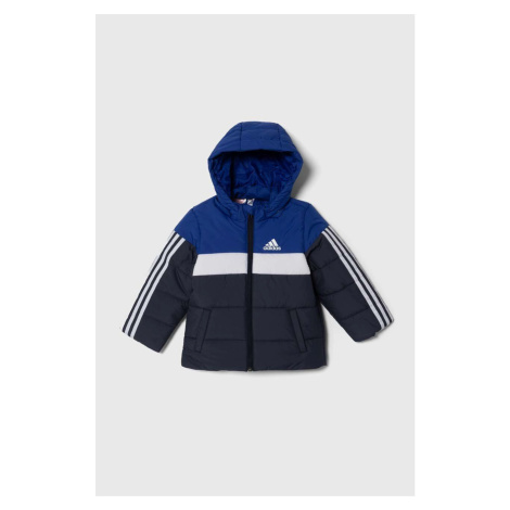 Dětská bunda adidas tmavomodrá barva