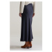 SUKNĚ GANT REGULAR A-LINE SATIN SKIRT EVENING BLUE