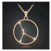 Stříbrný pozlacený náhrdelník znamení rak Minet Stars JMAS9507RN45