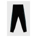 Dětské kalhoty Fila černá barva, s aplikací