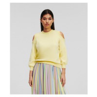 Mikina karl lagerfeld logo feminine sweatshirt žlutá
