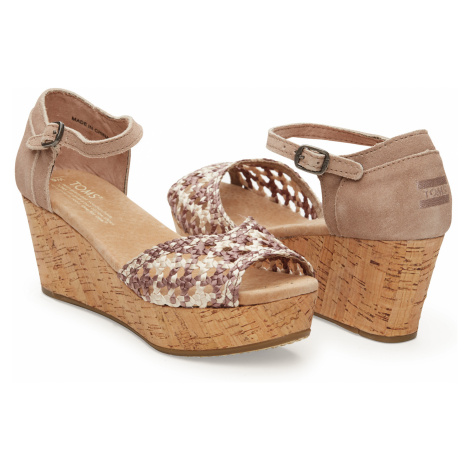 PLATFORM WEDGE-Stucco Satin Wedge