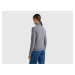 Benetton, Gray Turtleneck In Pure Merino Wool