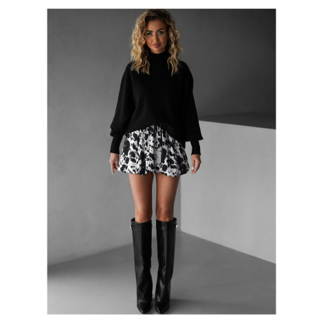 Bíločerná balónová sukně DENISA