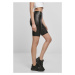 Ladies Synthetic Leather Cycle Shorts - black