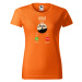 DOBRÝ TRIKO Dámské tričko s potiskem Kolo volá Barva: Oranžová