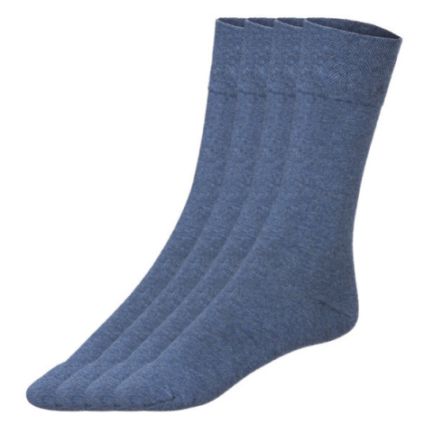 LIVERGY® Pánské ponožky s BIO bavlnou, 4 páry (modrá)