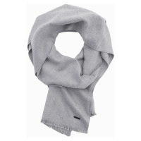 Ombre Men's monochrome fringed scarf - grey