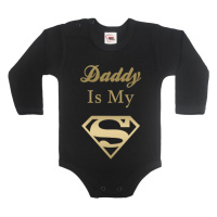 Dětské body s potiskem Daddy is my Superhero