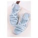 Světle modré nízké sandály 2-28109