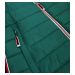 Zelená dámská prošívaná bunda se vsadkami (7242)