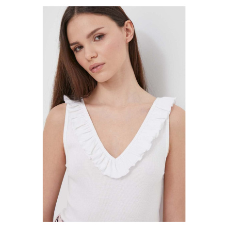 Top Pepe Jeans LEIRE dámský, bílá barva, PL505851