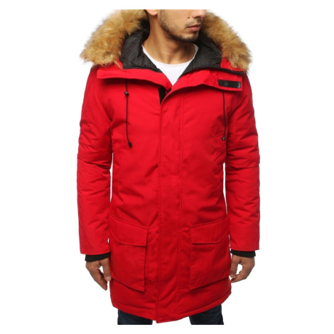 Dstreet Fantastická červená zimní bunda