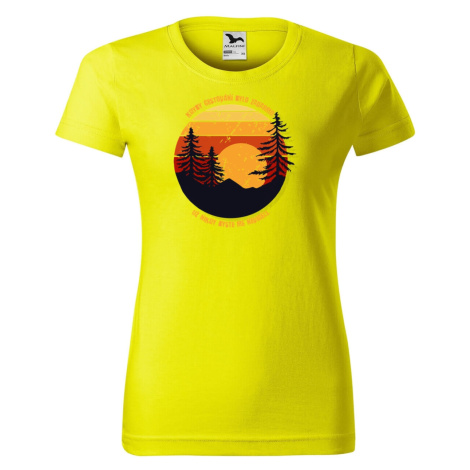 DOBRÝ TRIKO Dámské tričko s potiskem Cestování Barva: Citrónová