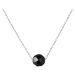 Gaura Pearls Stříbrný náhrdelník s černým onyxem - stříbro 925/1000 MS21505P Černá 45 cm
