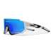 Kingseven Cyklistické brýle LS910 Bílo – černé / sklo modré C03