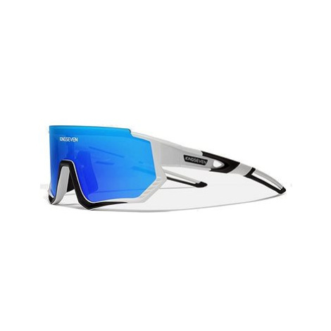 Kingseven Cyklistické brýle LS910 Bílo – černé / sklo modré C03