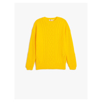 Koton Knitted Sweater Long Sleeve Crew Neck