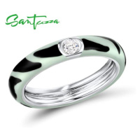 Stříbrný prsten s barevným svrškem a kamínkem FanTurra