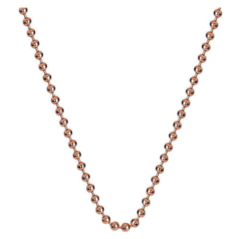 Hot Diamonds Stříbrný řetízek Emozioni Rose Gold Bead Chain 18 CH007