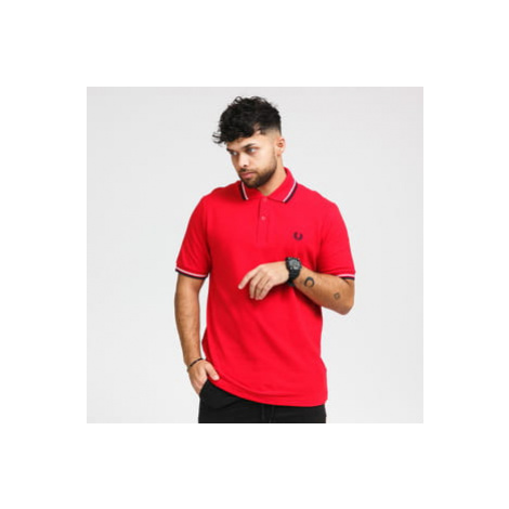 FRED PERRY Twin Tipped Fred Perry Shirt červené
