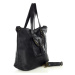 Dámská kožená shopper bag kabelka Mazzini M200 černá